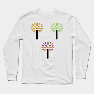 abstract colorful tree Long Sleeve T-Shirt